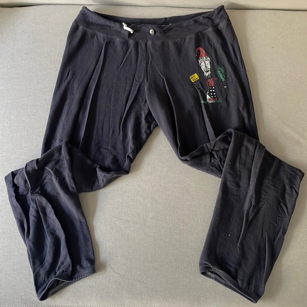 Rare Chrome Hearts - Woman’s Medium Sweatpants Gray with Santa print.